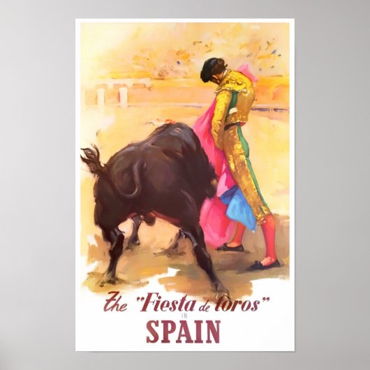 vintonijnreis uit Spanje Fiesta de Toros Poster (Voorkant)