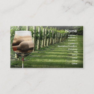 Vinyard met Wijn met Glazen Visitekaartje