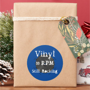 Vinyl-33 RPM nog steeds Rocking Record Ronde Sticker