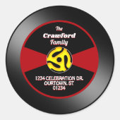 Vinyl 45 Étiquette de dossiers Adresse de famille (Devant)