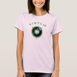 Vinyl 45 Green Record 3 T-shirt