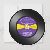 Vinyl 45 Record Anniversaire Fête Invitation (Devant)