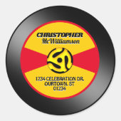 Vinyl 45 Record label Individueel gepersonaliseerd (Voorkant)