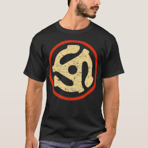 Vinyl 7-inch 45-rpm Single Record adapter T-shirt