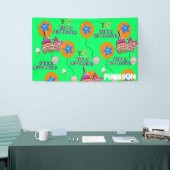 Vinyl Banner, Happy 10th Birthday Banner, Green Spandoek (Beurs)