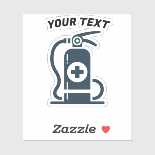 Vinyl brandblusser sticker (Vel)