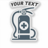 Vinyl brandblusser sticker (Voorkant)
