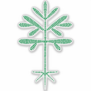 Vinyl Decal met een groene Sapling Sticker