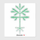Vinyl Decal met een groene Sapling Sticker (Vel)