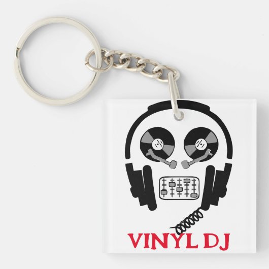 Vinyl DJ Acryl Sleutelhanger (voorkant)