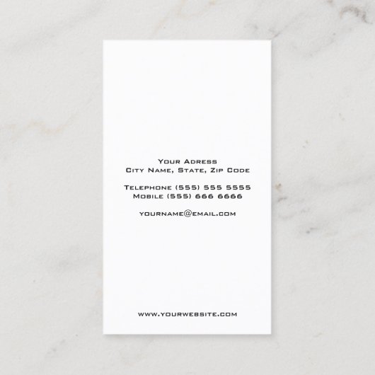 Vinyl DJ Carte de visite (Dos)