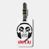 Vinyl DJ Dubbelzijdig Bagagelabel (Voorkant verticaal)