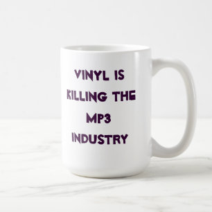 Vinyl doodt de MP3-industrie Koffiemok