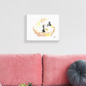 Vinyl Fotobehang : Basketvol kitten's Canvas Afdruk (Insitu (Woonkamer))