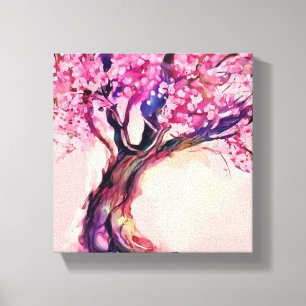 Vinyl Fotobehang Kersenboom bloei Canvas Afdruk