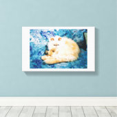 Vinyl Fotobehang Met Perzische Kat Canvas Afdruk (Insitu (Houten vloer))