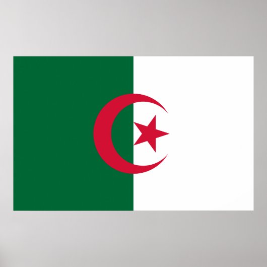 Vinyl Fotobehang met vlag van Algerije Poster (Voorkant)
