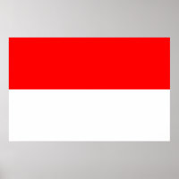 Vinyl Fotobehang met vlag van Indonesië