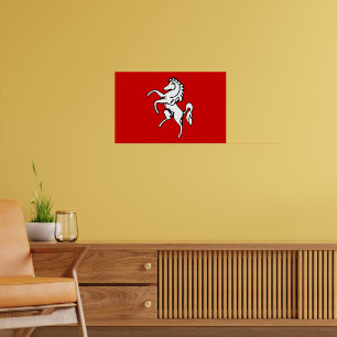 Vinyl Fotobehang met Vlag van Kent, Engeland Poster