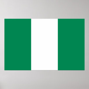Vinyl Fotobehang met vlag van Nigeria Poster