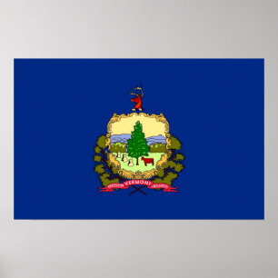 Vinyl Fotobehang Vlag van Vermont, U.S.A. Poster