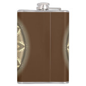 Vinyl gewikkeld aangepaste heupkolf sepia psychede heupfles (Achterkant)