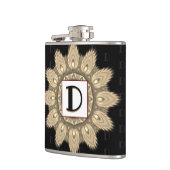 Vinyl gewikkeld aangepaste heupkolf sepia psychede heupfles (Links)