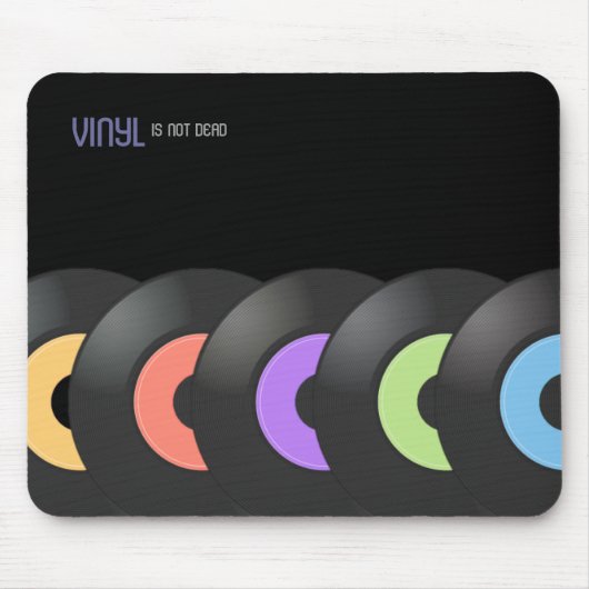 Vinyl is geen dode mousepad muismat (Voorkant)