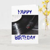 Vinyl is niet dood kaart (Gele Bloem)