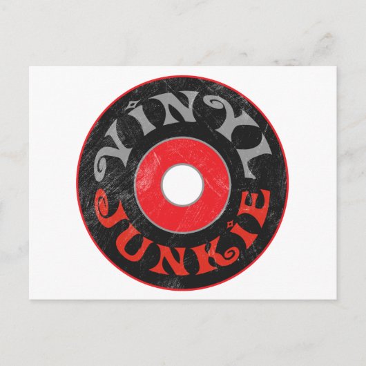 Vinyl Junkie Briefkaart (Voorkant)