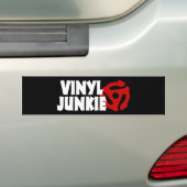 Vinyl Junkie Bumpersticker (Op auto)