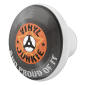 Vinyl Junkie - en proud ervan Keramische Knop (Rechts)