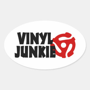 Vinyl Junkie Ovale Sticker