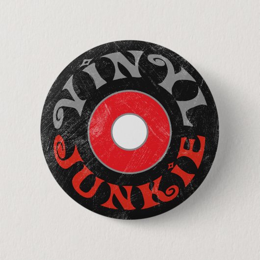 Vinyl Junkie Ronde Button 5,7 Cm (Voorkant)