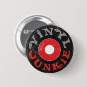 Vinyl Junkie Ronde Button 5,7 Cm (Voorkant /achterkant)
