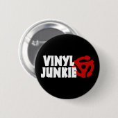 Vinyl Junkie Ronde Button 5,7 Cm (Voorkant /achterkant)