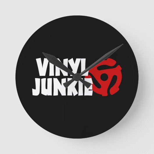 Vinyl Junkie Ronde Klok (Voorkant)
