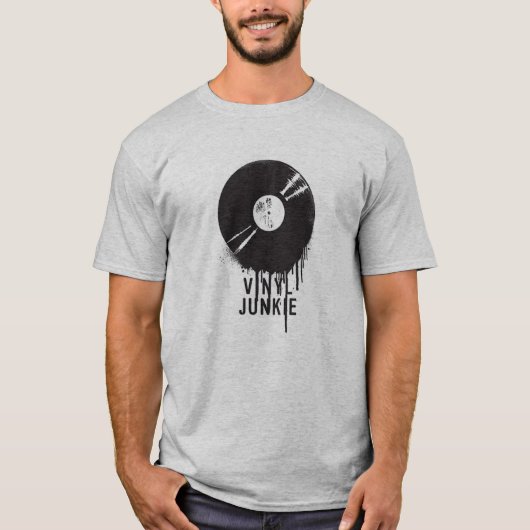 Vinyl Junkie T-shirt (Voorkant)
