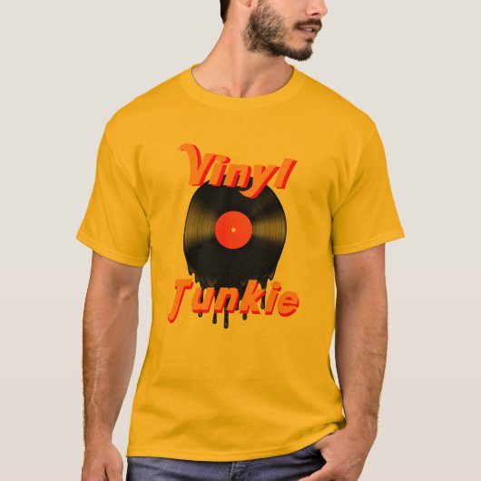 Vinyl Junkie T-shirt (Voorkant)