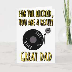 Vinyl Liefhebbers Record Grappige Verjaardag Vader Kaart