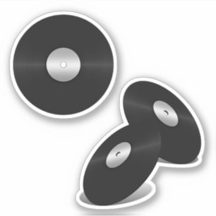 Vinyl-Look LP Records Sticker