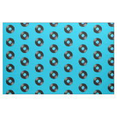 Vinyl LP Record op Blue Pattern Stof (Fat Quarter)