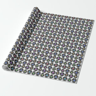 Vinyl LP Records Retro Illustratie Cadeaupapier