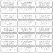 Vinyl Modern Zwart & Wit Retouradres Sticker (Voorkant)