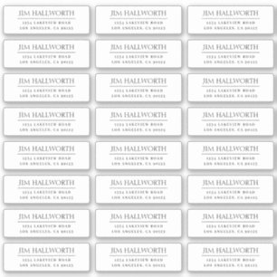 Vinyl Modern Zwart & Wit Retouradres Sticker