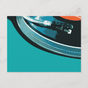 Vinyl Music Platenspeler Briefkaart