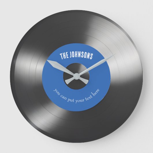 Vinyl Muziek Record Klok  Donkerblauw (Voorkant)