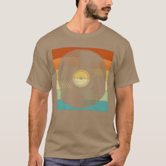 Vinyl muziekrecord retro familie t-shirt