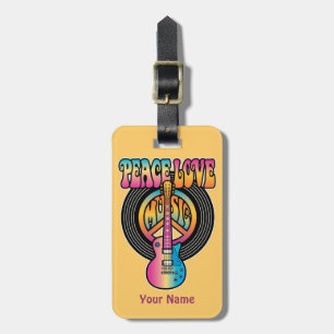 Vinyl Peace Love Music Bagagelabel