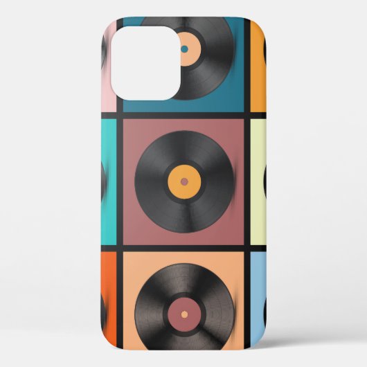 Vinyl platen: retro LP set. Case-Mate iPhone Case (Achterkant)